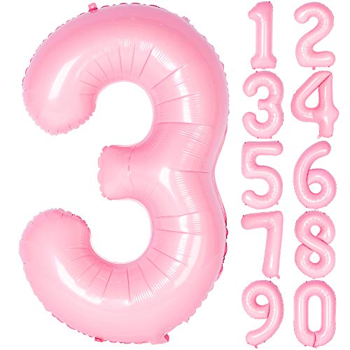 40 Inch Pink Numbers Birthday Party Decorations Helium Foil Mylar Number Balloon