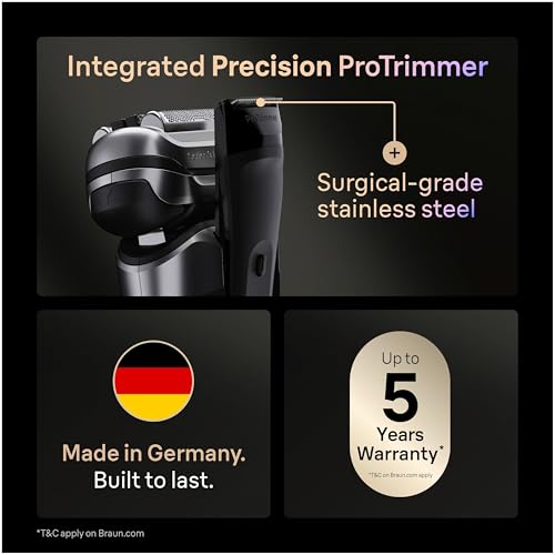 Image of Braun Series 9 PRO+ Electric Shaver, Wet & Dry Razor, Pro SensoAdapt, 6in1 SmartCare Center, 9697CC, Silver