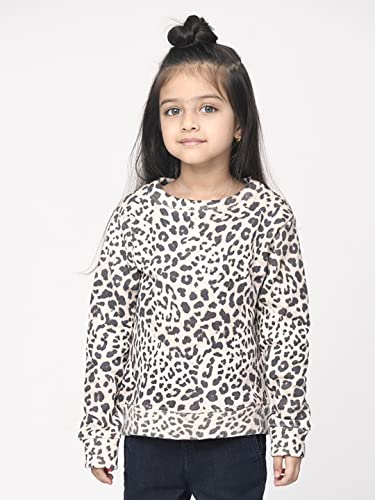 Image of LILPICKS Girls Animal Printed Sweatshirt (Brown)