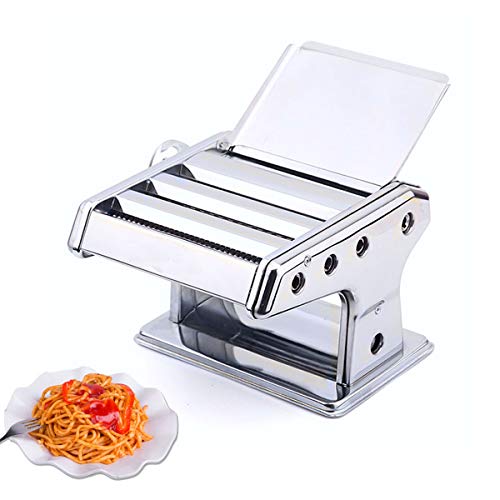 RRH Manual Pasta Maker Machine Heavy Duty Noodles Maker Hand Crank Cutter Pasta with Washable Stainless Steel Rollers and Cutter for Fettuccine Linguine Lasagna Ravioli and Spaghetti3 Cutting Die