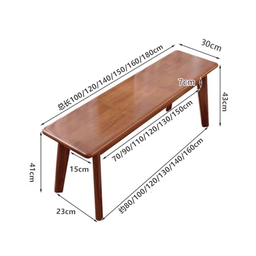 Banco rústico de madera blanco 80x30x43 cm para entrada y salón 3