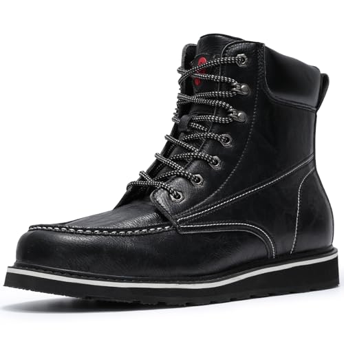 ANGRYRAM Work Boots for Men Steel/Soft Toe Boots,Waterproof Slip Resistant Industrial & Construction Work Boots