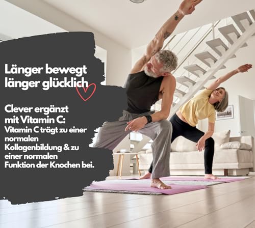 Glucosamin Chondroitin hochdosiert - 1200 mg pro Tag- mit Curcuma, Weihrauch, Hyaluronsäure, Vitamin C, Collagen & Piperin -180 Kapseln, laborgeprüft