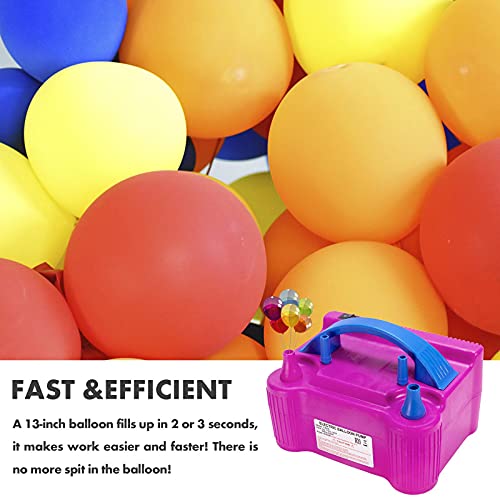XBllcyiv Balloon Pump Electric,110V 600W Balloon Blower Inflator Dual Nozzle Air Pump Balloons Inflator for Decoration, Party, Sport,Gifts:2 Balloon Tying Tools (Blue) by XBllcyiv - Image 5
