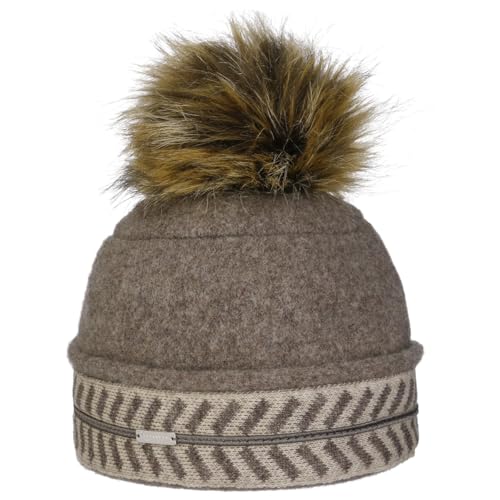 Seeberger Kenama - Gorro de lana molida para mujer, color beige, talla única, Beige, 6 3/4/7 1/4