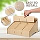 DOITOOL Holz handygarage schule 30 Grids handy aufbewahrungsbox Mobiltelefone aufbewahrung Multifunktionale handy box für klassenzimmer Büro, Khaki