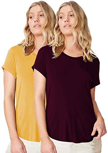 Image of Fabricorn Combo of Plain Color Stylish Up and Down Cotton Tshirt for Women