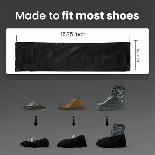 Image of Disposable Shoe Covers | Non-Woven Breathable Anti-Slip Foot Covers with Elastic | Not Waterproof | Indoor Hygiene for Hospital, Clinic, Home Cleaning & Visitors Use | Free Size