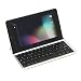 Produktbild GeX® kabellose Bluetooth QWERTZ-Tastatur für Google Nexus 7 I (nur für die erste Generation von Google Nexus!!) mit deutschem Tastaturlayout mit üblicher Tastenkombination für Umlaute, Ä, Ö, Ü, ß, @ bei "Q" und mit deutscher Bedienungsanleitung