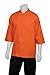 Chef Works JLCL-ORA-L Basic 3/4 Sleeve Chef Coat, Orange, Large