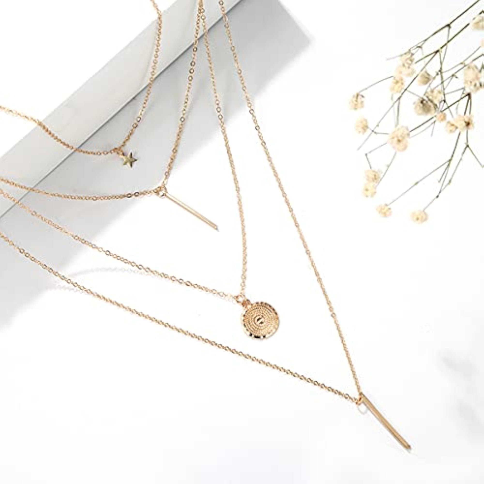 Plated Layered Necklace Combos - Stylish Jewelry Set