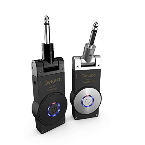 Getaria Wireless Guitar System Rechargeable Digital Transmitter Receiver for Electric Guitar Bass
