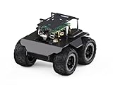 waveshare rasprover open-source 4wd ai robot,compatible with raspberry pi 4b, dual controllers, computer vision, pi4b-4gb included