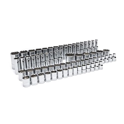 Image of GEARWRENCH 67 Piece 1 /2 inch Drive Master Metric Chrome Socket Set in Foam Storage Tray - GWMSSKT12MM
