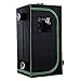 AJLDN Armario Cultivo Interior, Grow Tent 80x80x160cm Mylar HidropÓNica Crecer Tienda Caja de Cultivo Interior para Cultivo De Plantas En Interior,Black
