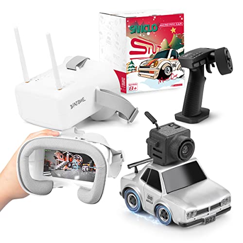 DIATONE&SNT RC Car R27 Remote Control Car with HD FPV Camera and FPV Goggles, 1/100 Scale Mini FPV RC Car, High Performance RC Cars for Adults 2.4 GHz RC Drift Car for Adults(Silver)