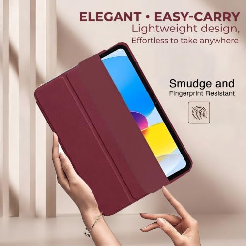 Image of MOCA Case for iPad (A16) 11th Generation 11 Inch 2025 10th Generation 2022 iPad 10.9 Inch Slim Stand Hard Shell Back Protective Smart Cover for 10.9 inch iPad 10th Gen 2022 Release A2696 A2757 A2777