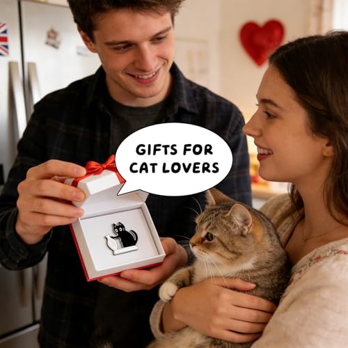 Imán decorativo para refrigerador gato negro acrílico miniatura 4