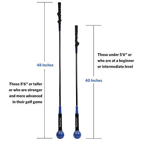 Asyxstar Golf Swing Trainer Aid - Power Flex Golf Swing Training aid for Strength and Tempo Golf Warm Up Stick