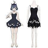iSHOWcos Nero Cosplay Costume Secre Swallowtail Dress Women's Sexy Black Suspender Dress-XS