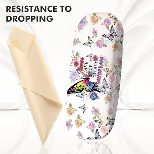 Image of Glasses Case Hard Shell,Portable Protective Eyeglasses Case, Eyeglass Holder Box with Cleaning Cloth, for men women