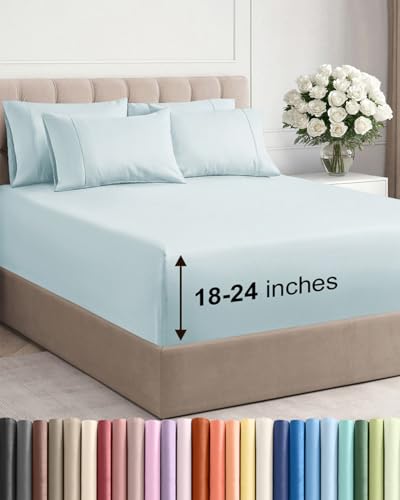Extra Deep King Sheet Set - 6 Piece Breathable and