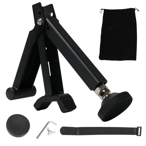 FortuneGlobe Cric Moto Portable - Support de Levage Pliable pour Roues Avant/Arrière, Compatible avec la Plupart des Motos Dirt, Pit Bike et Road - Noir