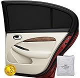 M/Car Window Shade Protection for Baby. Backseat Sun Shades Cover Full Windows Up to 38 x 20 in, 2-Pack.