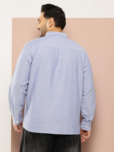 Image of Thomas Scott Men's | Plus Size | Regular Fit | Long Sleeves | Button-Down Collar | Oxford Fabric | Casual | Shirts for Men