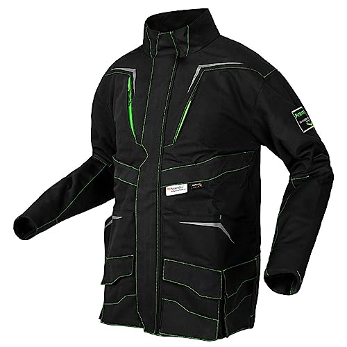 NEO TOOLS Sweat-shirt de travail de protection Premium PRO - Sweat à capuche pour homme - Fermeture éclair sur le devant - SST - Vêtements de travail - Imprimé réfléchissant - Automne et hiver -