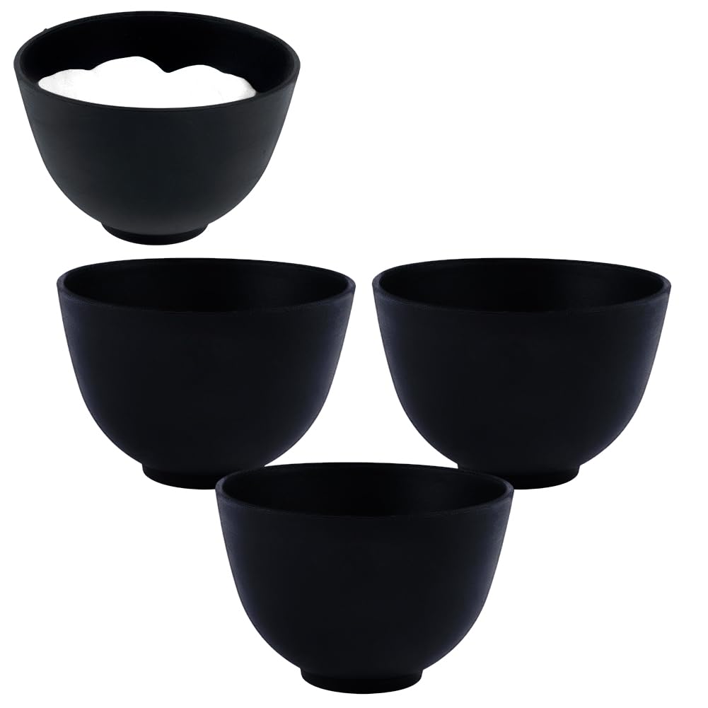 GORGECRAFT 4PCS Home Use Silicone Facial Mixing Bowl 105 * 70mm Reusable Flexible FaceBowl Face Skincare Products Mixing Bowls Cosmetic Beauty Tool Kit for Home Salon Lady Women Skin Care — image 1
