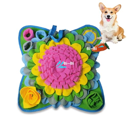 Snuffle Mat for Dogs Feeding Mats Puppy Sniffing Pad,Pets Slow Feeder Cat Interactive Dog Treats Puzzle Toys for Small Medium Large Dogs,Encourages Natural Foraging Skills,Anxiety Relief (Pink-1)