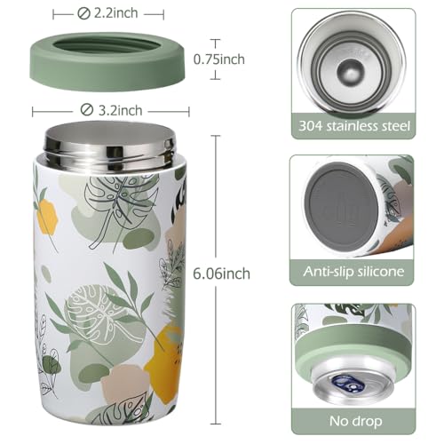 Image of Morefeel 4-in-1 Insulated Can Cooler for 12 oz Cans & Bottles | 304 Stainless Steel Can Holder Fits 12 Oz Slim Cans, Standard Cans, Beer Bottles & Works as A Open Cup; Dishwasher Safe