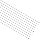 Unifizz Varilla redonda sólida de acero inoxidable 304 de 0,6 mm x 350 mm para manualidades, modelo de coche, helicóptero y avión, 10 unidades