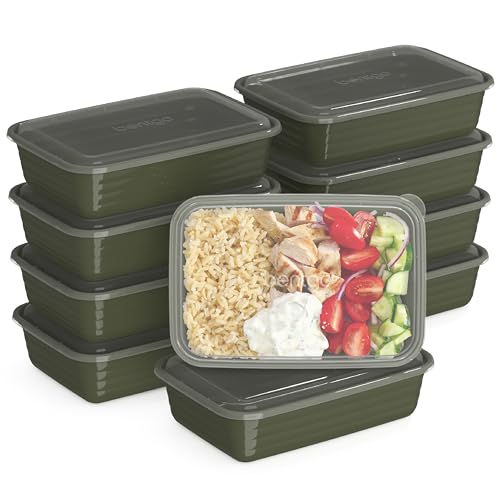 Bentgo Prep - 20-Piece 1-Compartment Reusable Meal Prep Containers with Lids, PFAS & BPA Free...