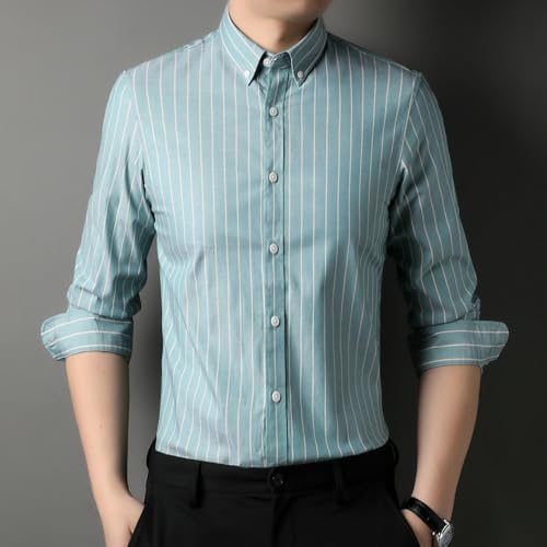 Chemise coton rayures homme ample et infroissable pour le bureau - 6