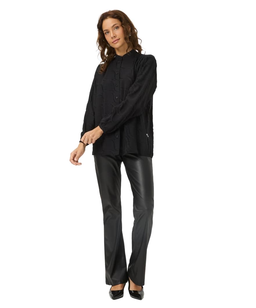 Brax Bluzka damska Style.Vivi Burn Out, 02 Black, 38