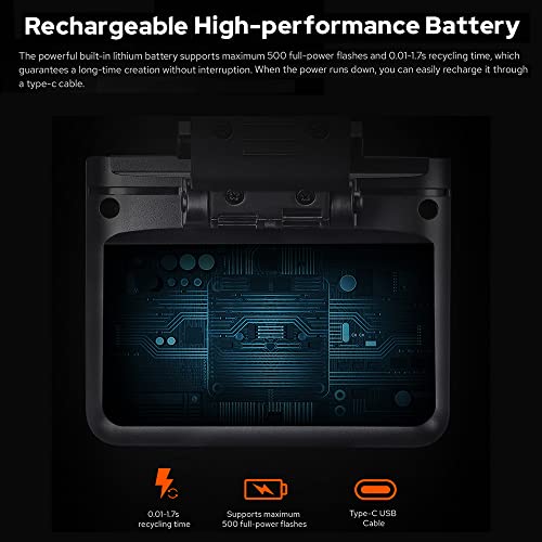 غودوكس MF12 ماكرو فلاش 2.4G لاسلكي للتحكم في ناقل الحركة رقم 16 وضع TTL M مع فلتر ملون، حذاء بارد لصور النباتات والحشرات والطعام والمجوهرات والتصوير ماكرو