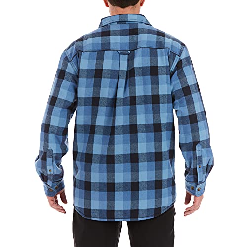 Image of Smith's Workwear Men's Sherpa Lined Cotton Flannel Shirt Jacket