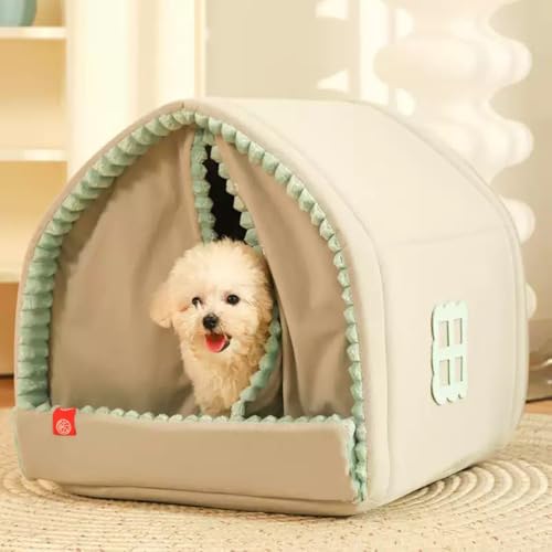 「NexPon」 犬 ベッド ドーム ペットベッド ドーム型 ペットハウス 犬猫用暖かい 室内用 冬用 ふわふわ 洗える クッション付き 犬用ベッド 犬小屋 屋根付き 猫ハウス 犬 ハウス ペットベッド 犬猫用 快適 保温 寒さ対策 大型犬/中型犬/小型犬