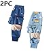 2-Pack Boys Cute Graphic Fleece Lined Thermal Sweatpants Warm Winter Elastic Waist Athletic Track Pants for Girls 2-13 Years