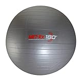 Met Rx 180 Grey Fitness Exercise Ball with Pump - Transforming Every Body - 45.72 CM (18