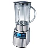 ProfiCook PC-UM 1006 Batidora de vaso, Jarra de cristal, 1.8 litros, Regulador velocidad electrónico, 1200 W, 1 Decibelios, Vidrio, Negro y gris