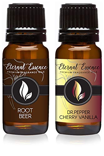 Image of Eternal Essence Oils 2 Pack 10ml Premium Fragrance Oil - Dr Pepper Cherry Vanilla & Rootbeer - for Candle, Soap Making, Aromatherapy, Diffusers, Home Care, & Humidifiers