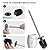 Clasin Home Toilet Bowl Brush and Holder with Stainless Steel Long Handle, Toilet Scrubber Brush with Durable Base, 360° Deep Cleaning Bristles for Bathroom, Compact Set for Small Space (White)