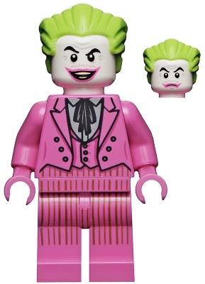 DC Superheroes: Joker Minifigure con abito rosa e piede di porco - Lego - Immagine 1
