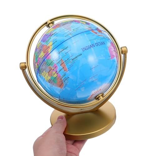 Globe terrestre rotatif de haute qualité en ABS solide avec piétement doré - 5