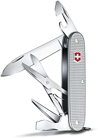 Victorinox Taschenmesser Pioneer X Alox (9 Funktionen, Klinge, Schere, Dosenöffner, Kapselheber) silber