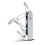 Victorinox Taschenmesser Pioneer X Alox (9 Funktionen, Klinge, Schere, Dosenöffner, Kapselheber) silber