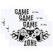 Produktbild Fdit 3Pcs Gamer Wandaufkleber, Wandaufkleber Aufkleber Spielgriff Zitat PVC Küche Wandtattoo DIY für Schlafzimmer Dekoration